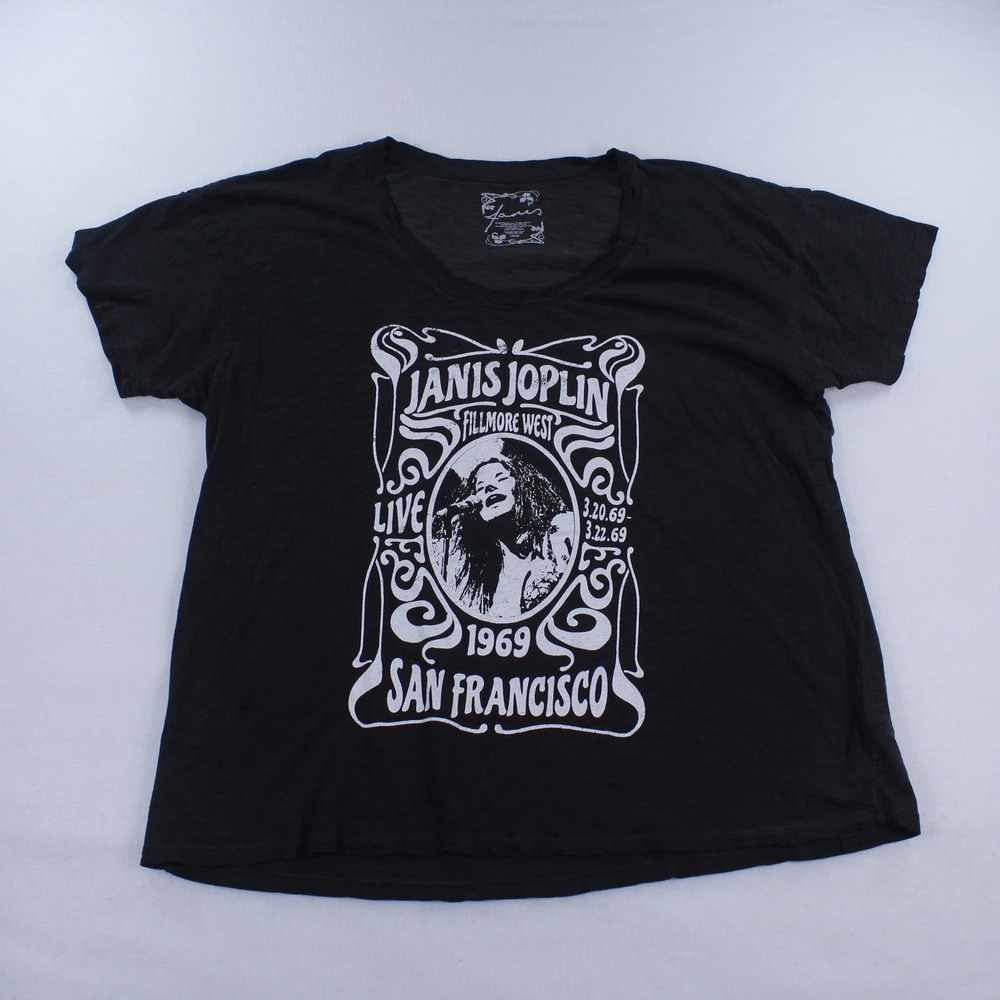 Janis Joplin 1969 Fillmore West Live San Francisco TShirt Women's Size L